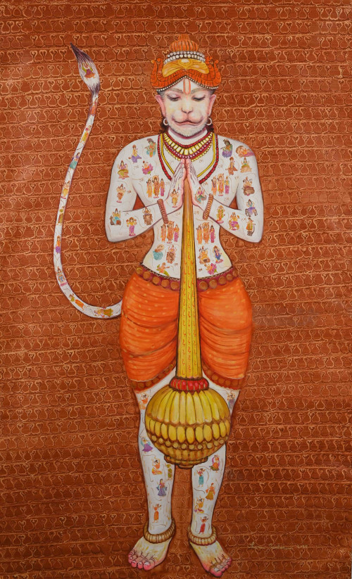 Divine within sacred Body of Maruti